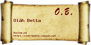 Oláh Betta névjegykártya